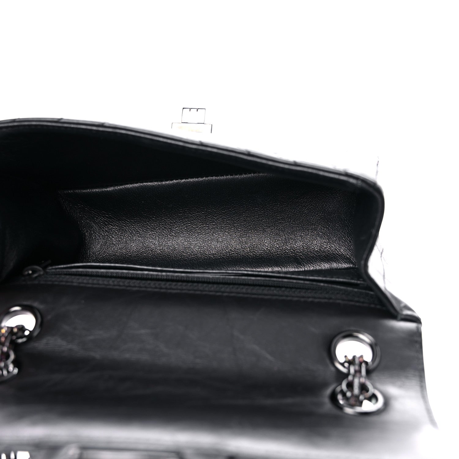 Chanel Aged Calfskin Chevron Quilted 2.55 Reissue Mini Flap So Black 5 of 14