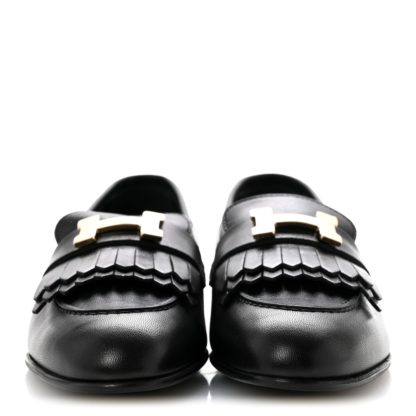 Goatskin Womens Royal Loafers 35 Black