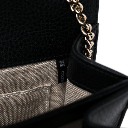 Gucci Dollar Calfskin Small Interlocking G Shoulder Bag Black 8 of 11