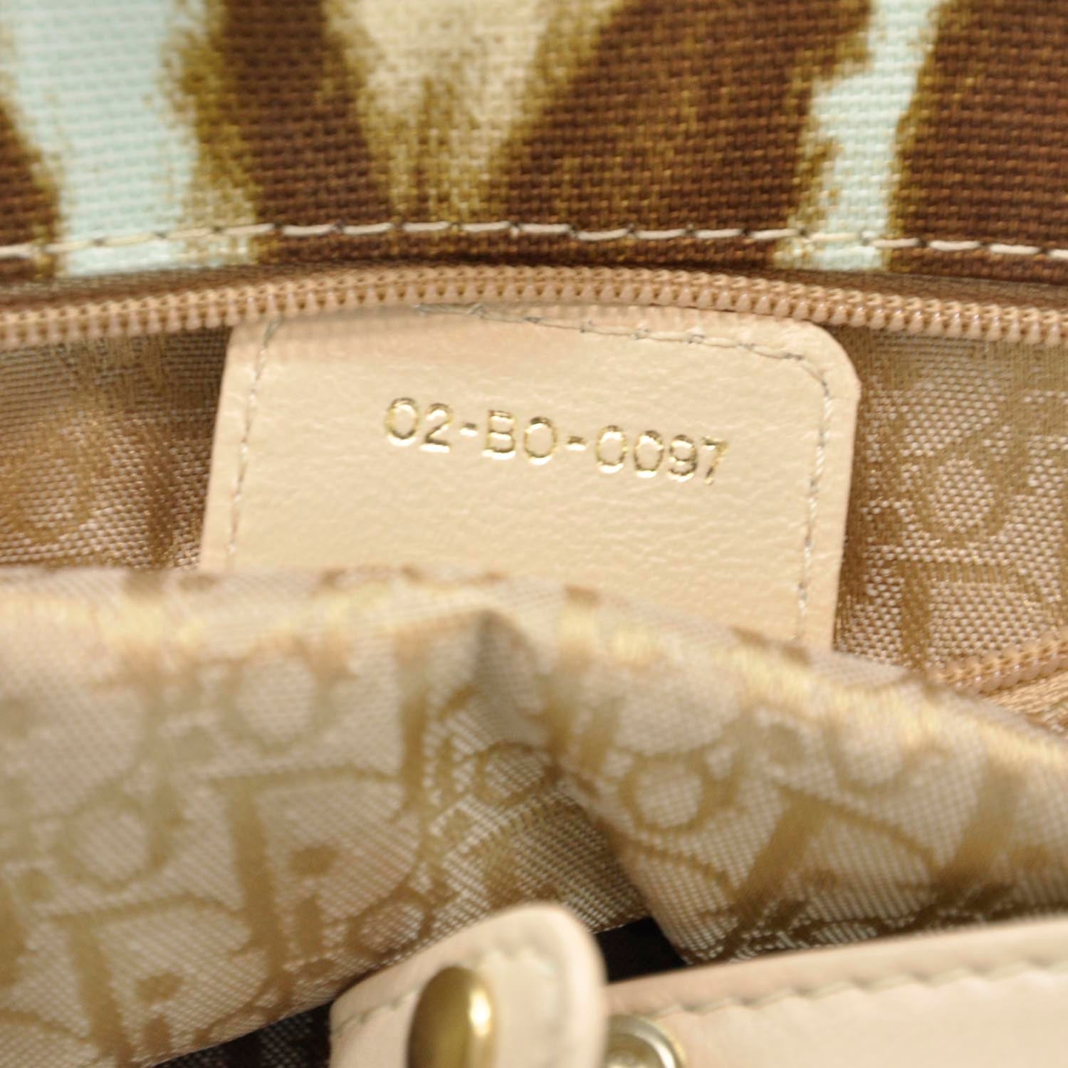 Christian Dior Canvas Leopard Print St Tropez Bag 9 of 9
