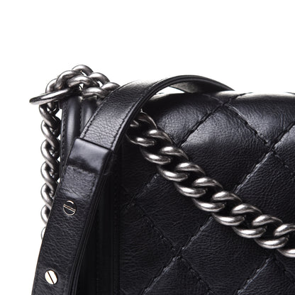 Chanel Calfskin Double Stitch Large Boy Flap Black 8 of 13