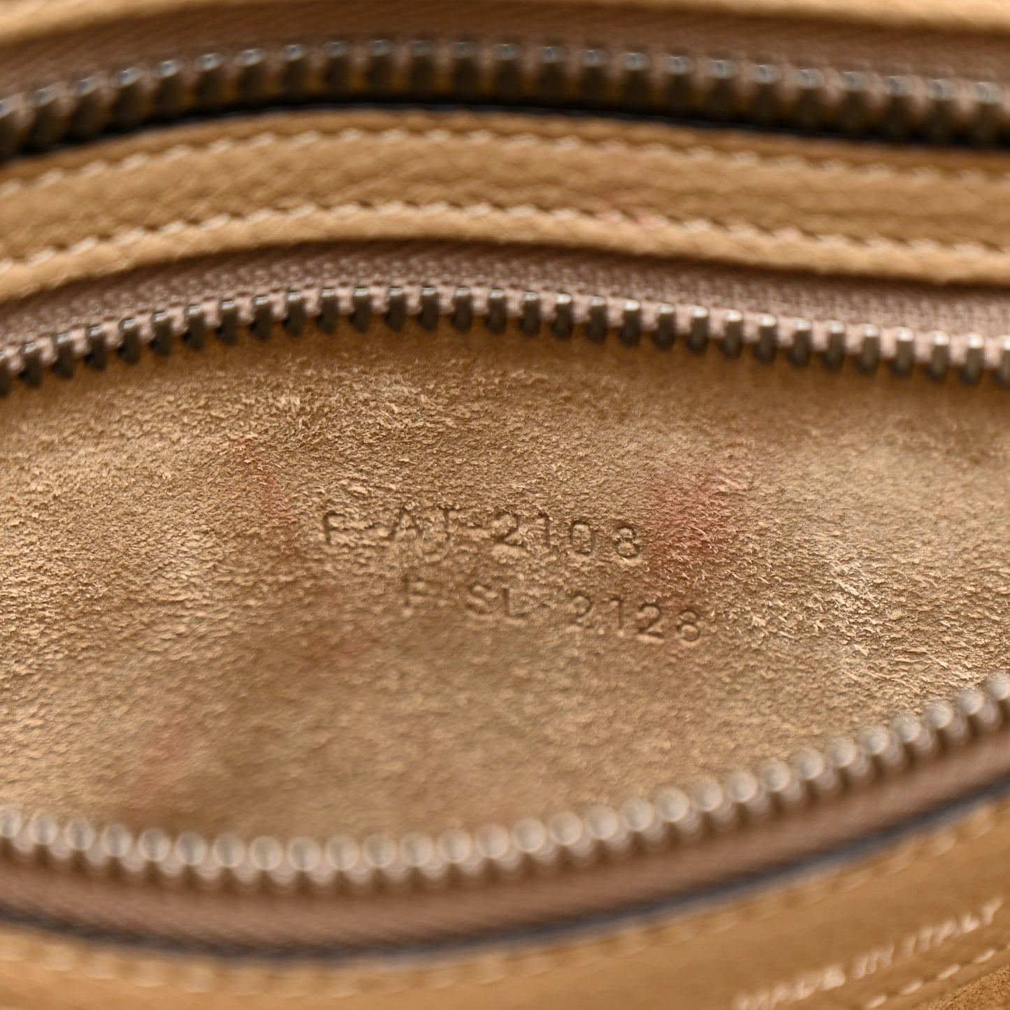 Drummed Calfskin Micro Luggage Dune