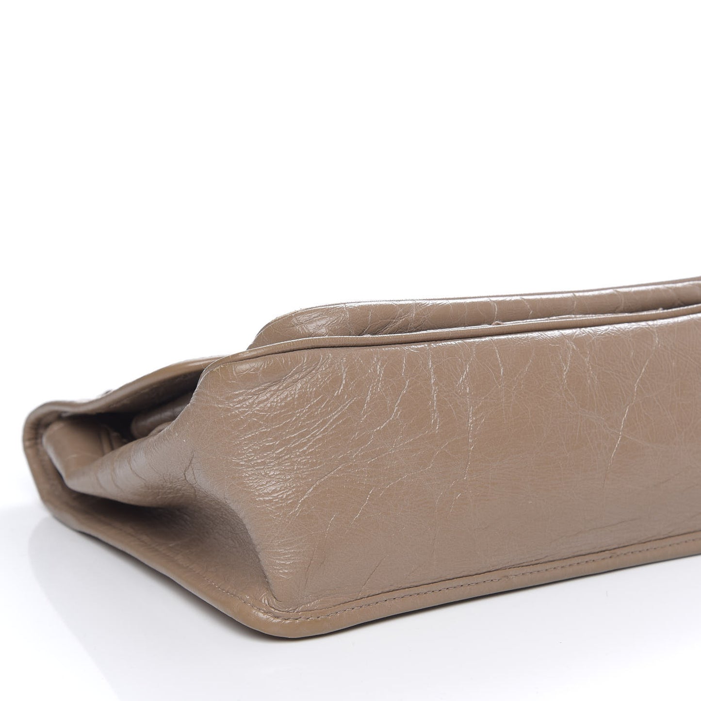 Crinkled Calfskin Matelasse Monogram Medium Niki Chain Satchel Light Taupe