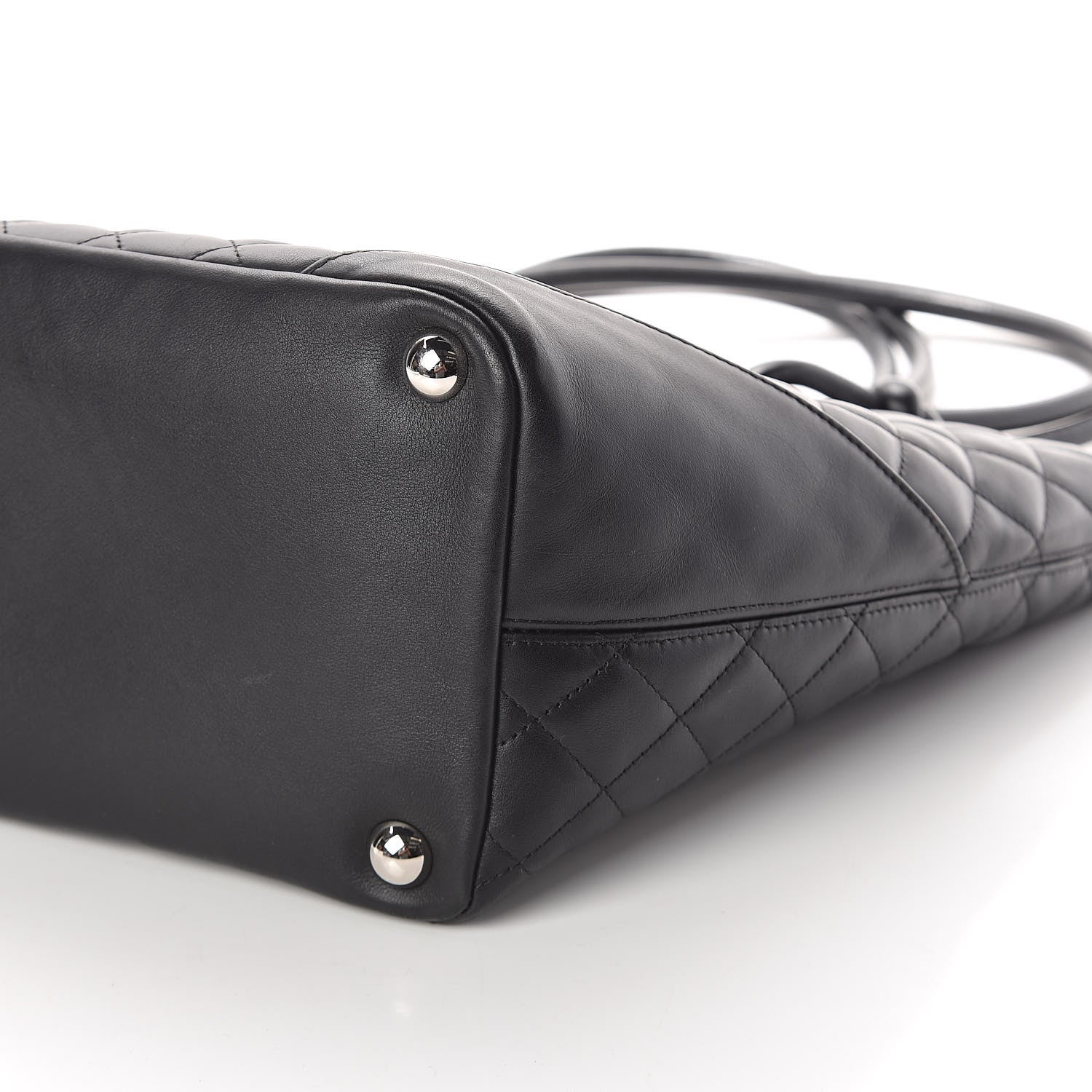 Chanel Calfskin Quilted Large Cambon Tote Black White 10 of 10