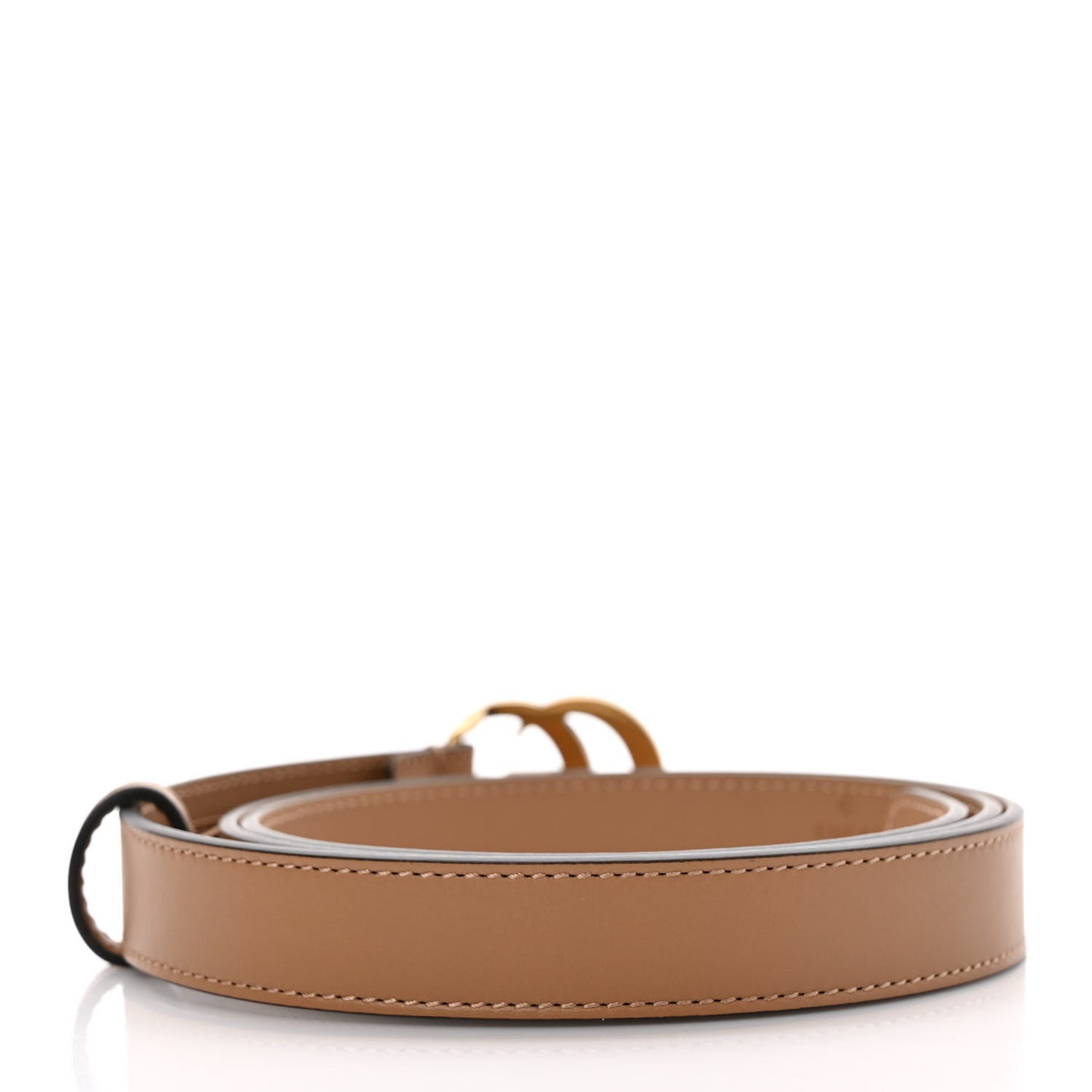 Moon Calfskin Double G 20mm Belt 85 34 Natural Tan
