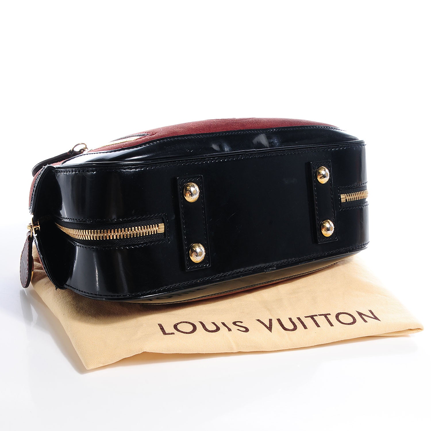 Louis Vuitton Suede Stamped Havane Bowler PM Brun 4 of 7