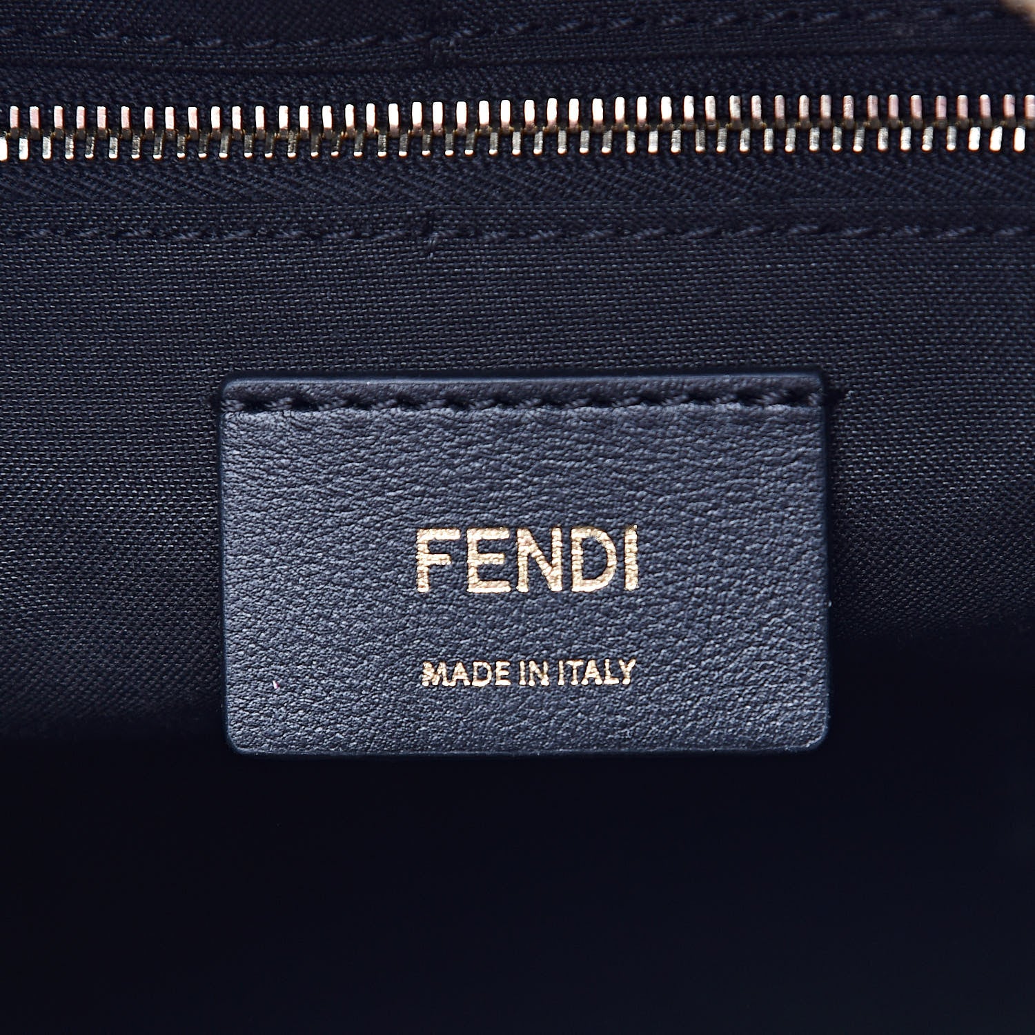 Fendi X FILA Glazed Fabric Vitello Century FF 1974 Mania Mini Backpack Black White 6 of 10