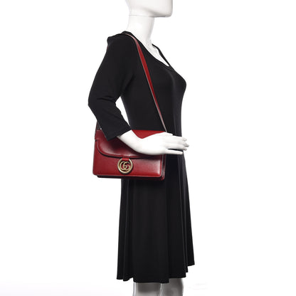 Gucci Textured Calfskin Small Torchon GG Ring Shoulder Bag New Cherry Red 2 of 11