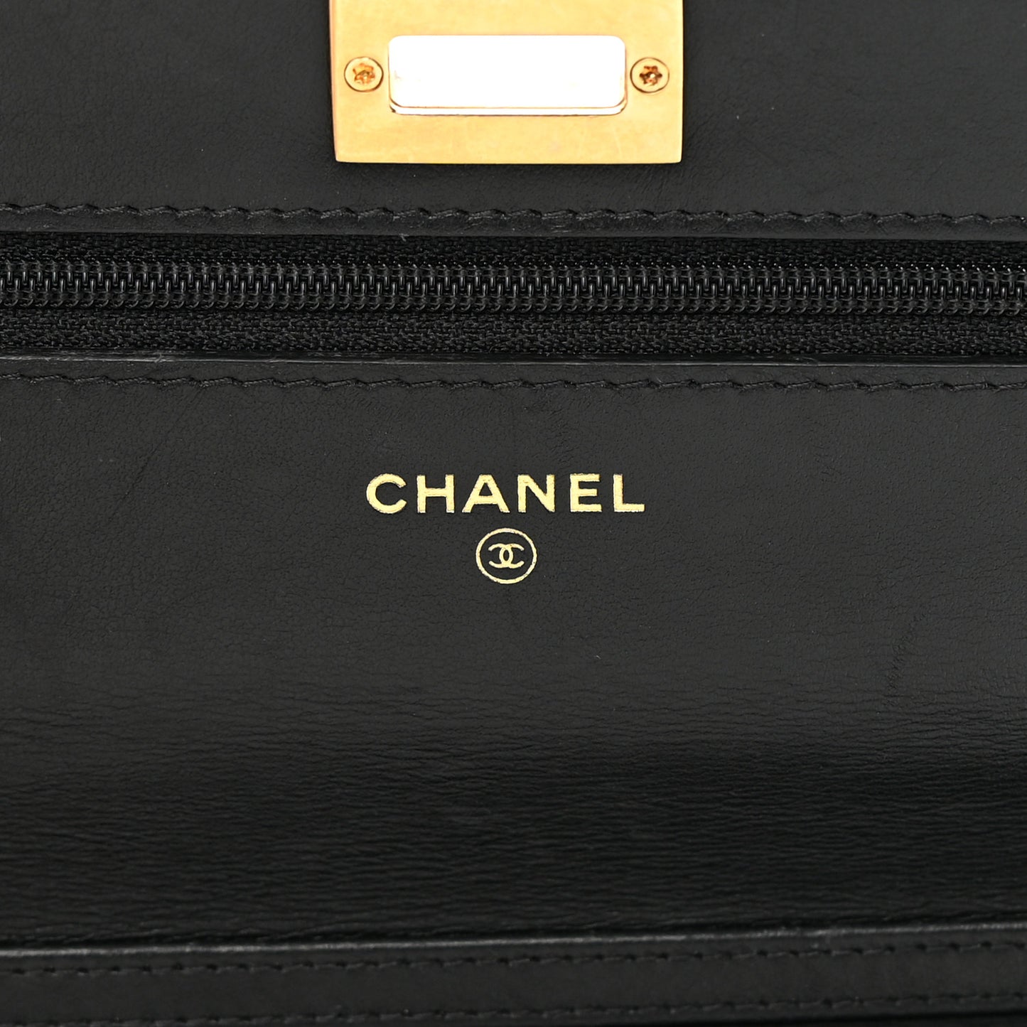 Aged Calfskin Quilted Reissue Wallet On Chain WOC Black