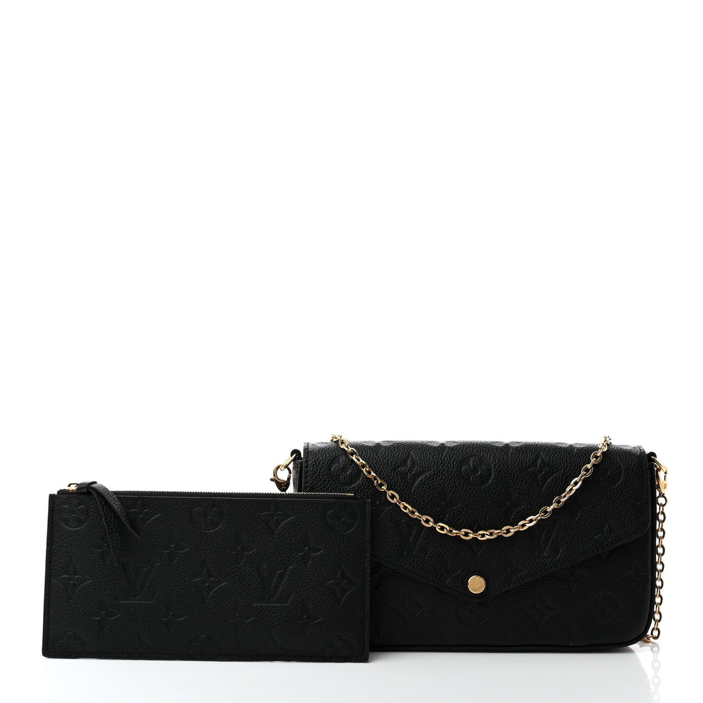 Empreinte Pochette Felicie Chain Wallet Black