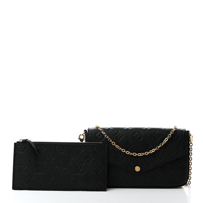 Louis Vuitton Empreinte Pochette Felicie Chain Wallet Black 2 of 9