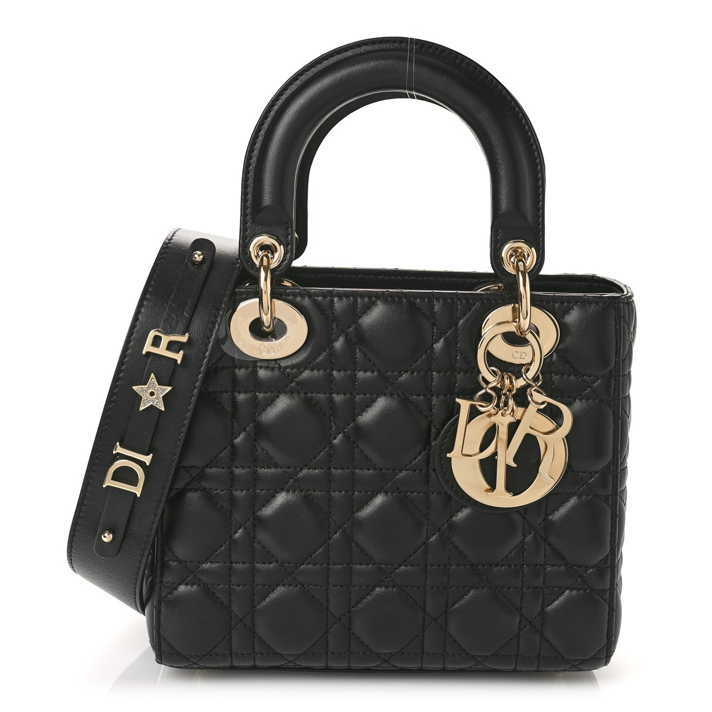 Lambskin Cannage Small My ABCDior Lady Dior Black