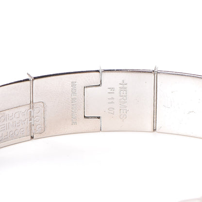 Hermes Enamel Printed Narrow Charniere Cuirs Marins Hinged Bracelet S Quadrichromie 4 of 6