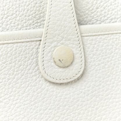 Hermes Taurillon Clemence Evelyne III PM White 11 of 13