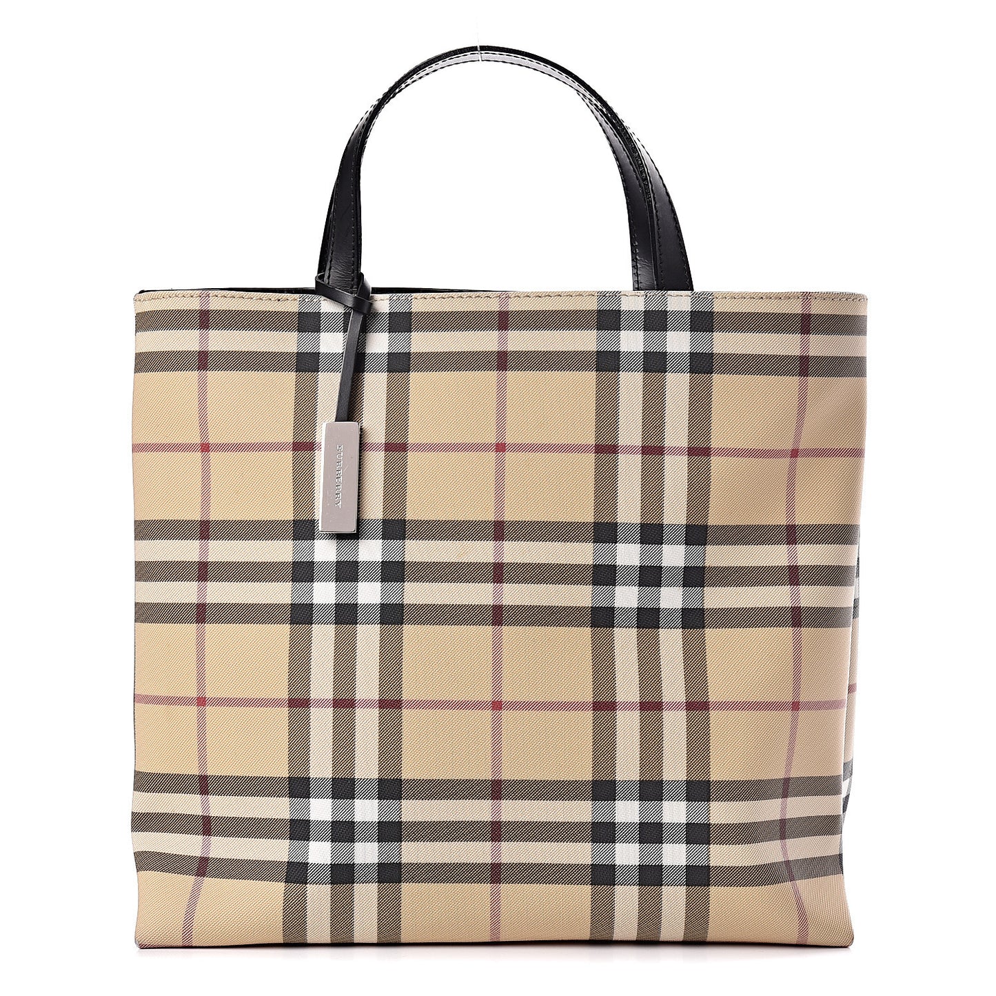 House Check Medium Tote Black