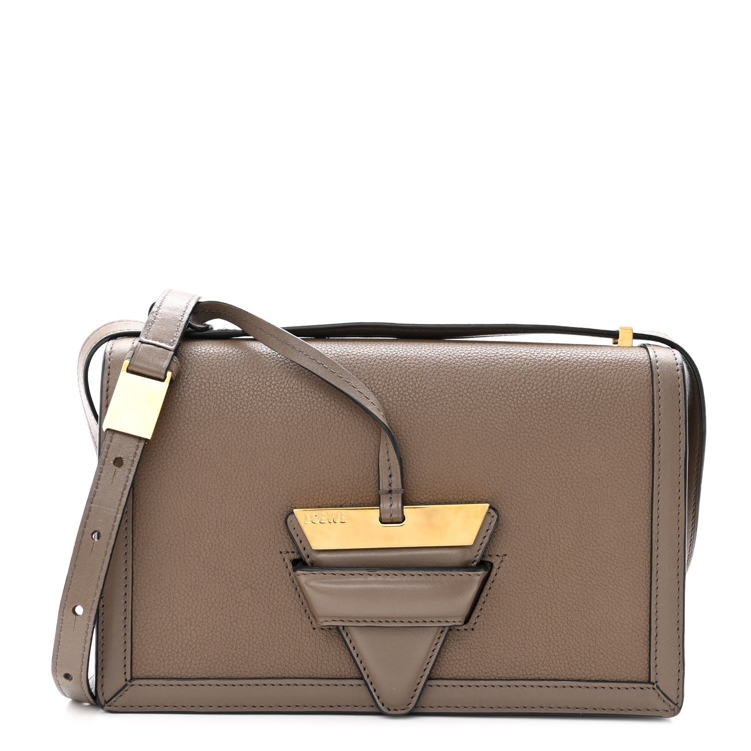 Loewe Grained Calfskin Medium Barcelona Shoulder Bag Taupe 1 of 11