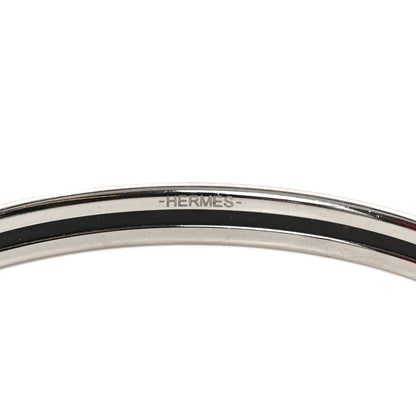 Hermes Enamel Printed Extra Narrow Uni Bracelet 65 White Bleu 4 of 5