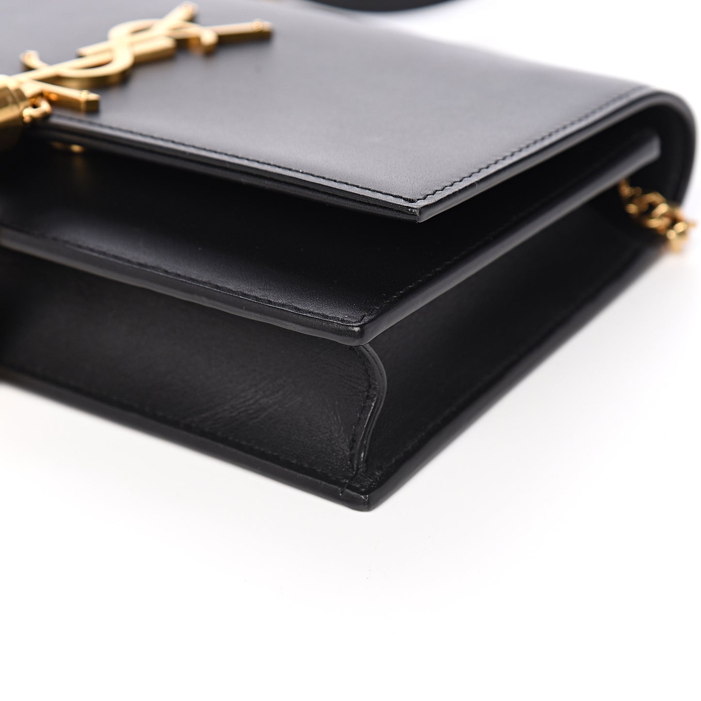 Smooth Calfskin Medium Classic Monogram Kate Tassel Satchel Black