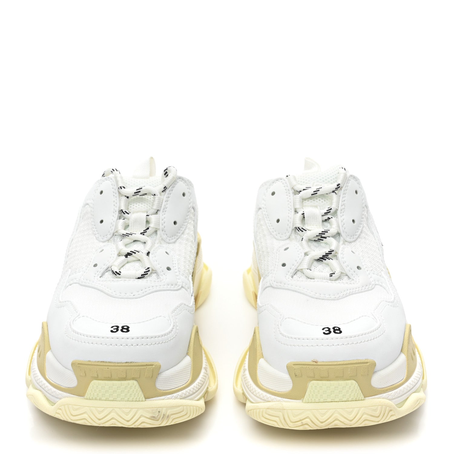 Balenciaga Fabric Mesh Clear Sole Womens Triple S Mule Sneakers 38 Beige 2 of 13