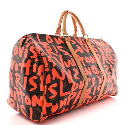 Louis Vuitton Monogram Graffiti Keepall 50 Orange 2 of 14