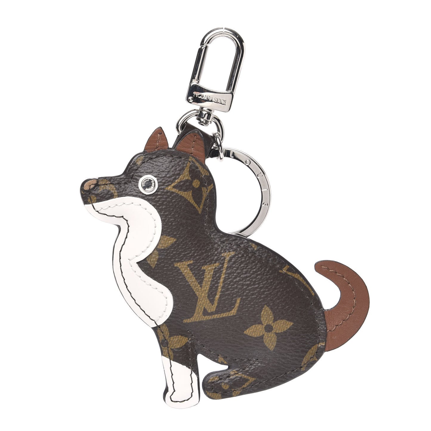 Monogram Dog Bag Charm Key Holder
