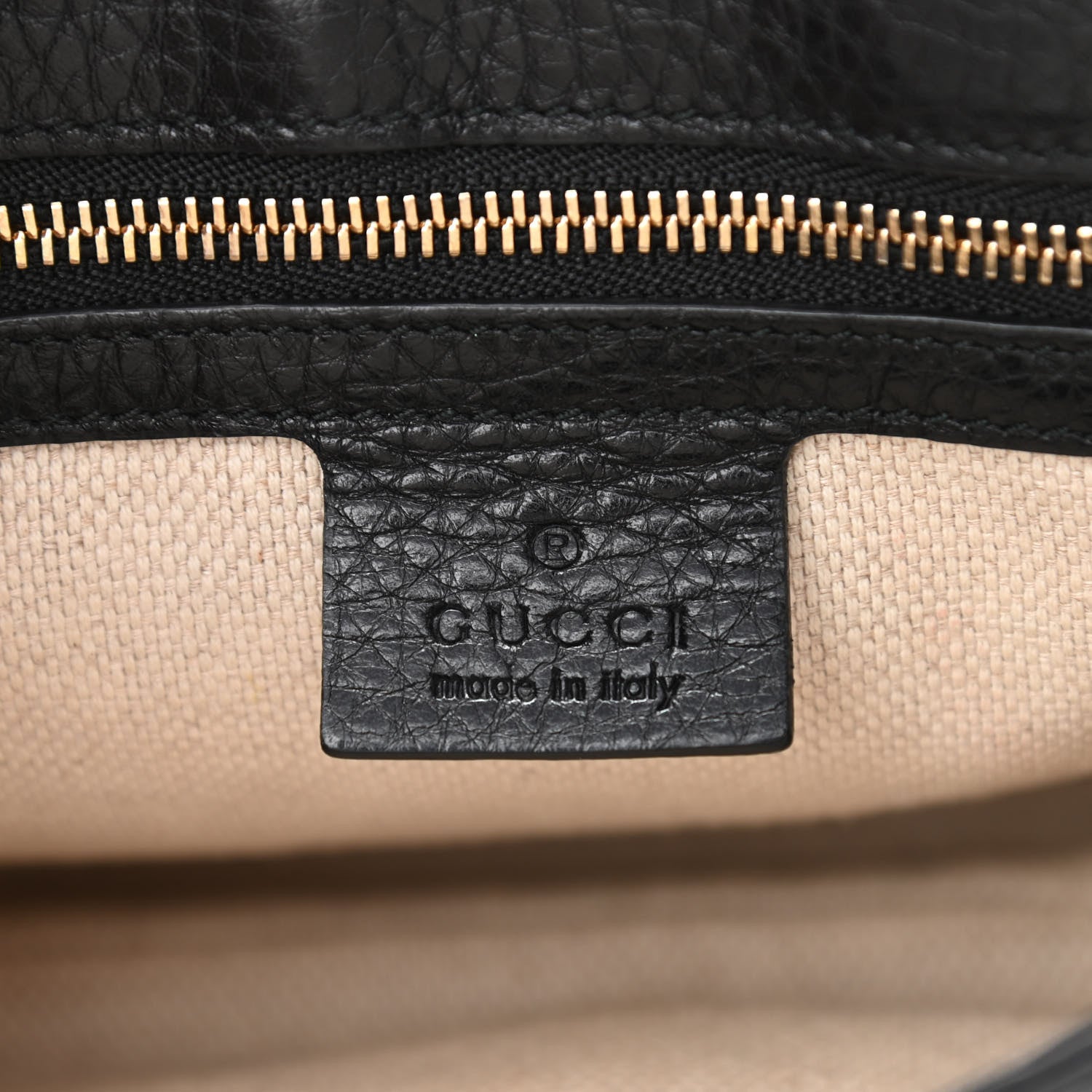 Gucci Pebbled Calfskin Medium Soho Flap Crossbody Black 6 of 9