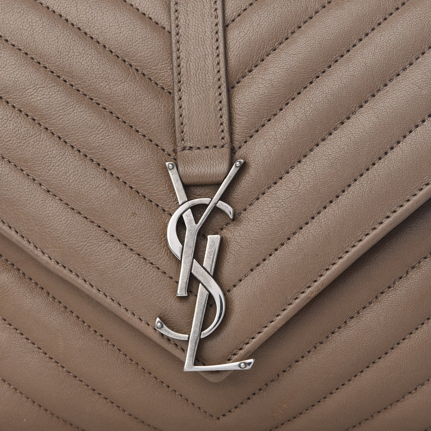 Sheepskin Matelasse Chevron Monogram Medium College Bag Fard