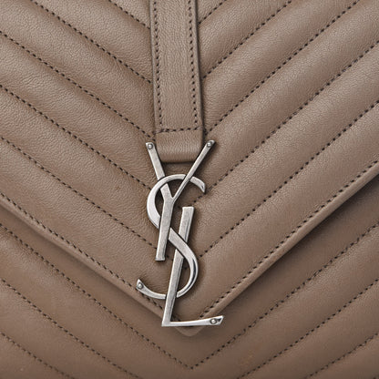 Saint Laurent Sheepskin Matelasse Chevron Monogram Medium College Bag Fard 9 of 9