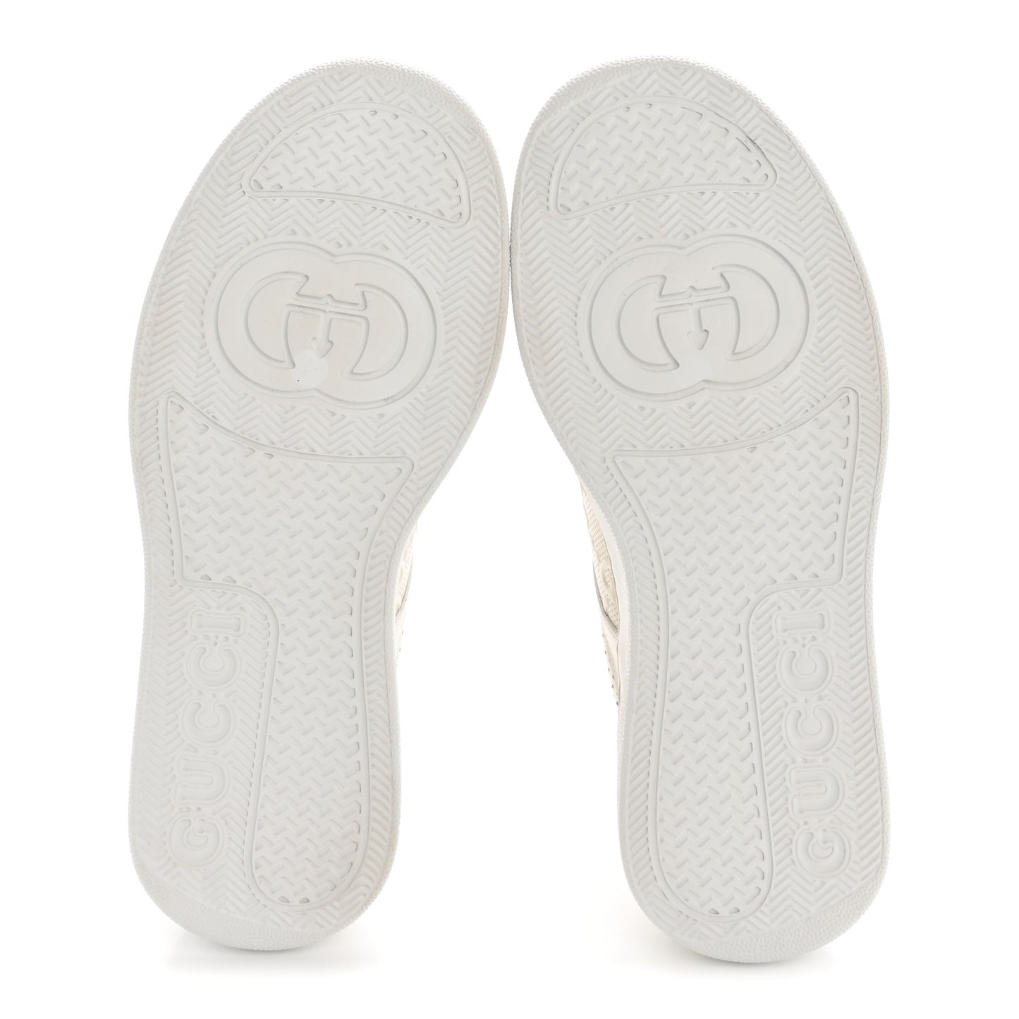 Calfskin GG Tennis Embossed Perforated Womens Platform 55mm Sneakers 40 Great White