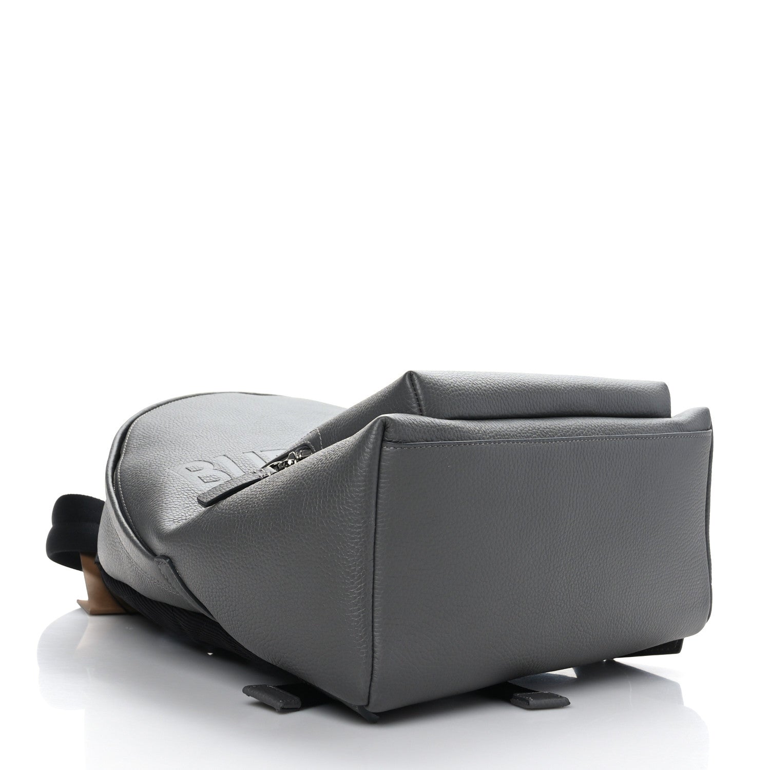 Burberry Calfskin Logo Embossed Backpack Charcoal Grey 4 of 9
