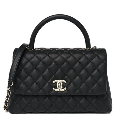 Chanel Caviar Quilted Small Coco Handle Flap Black 1 of 12