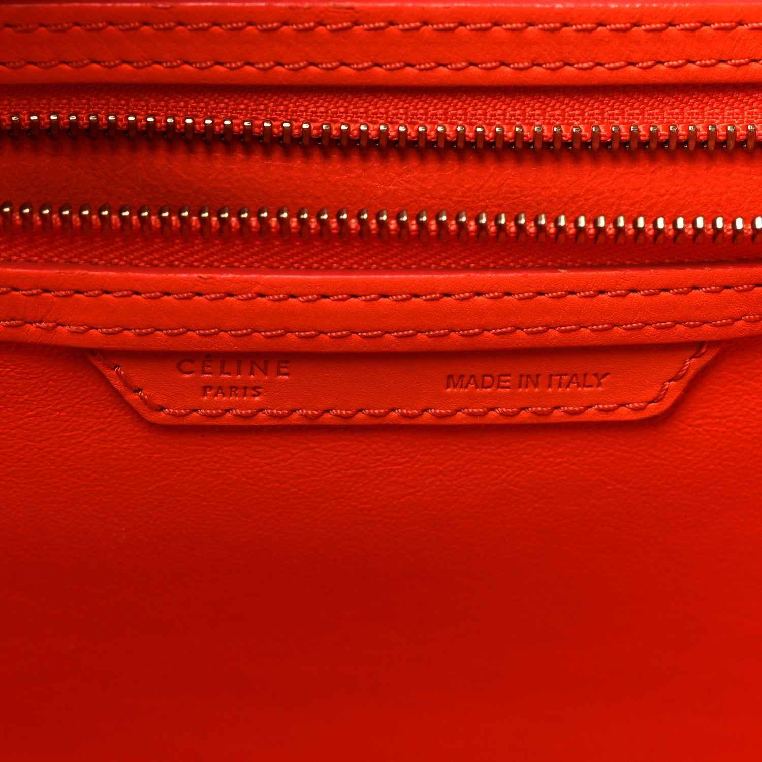 Celine Smooth Calfskin Mini Luggage Orange 5 of 11
