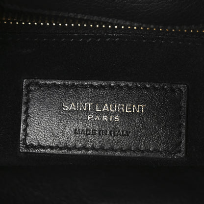 Saint Laurent Grained Calfskin Boucle Bucket Bag Black 6 of 9