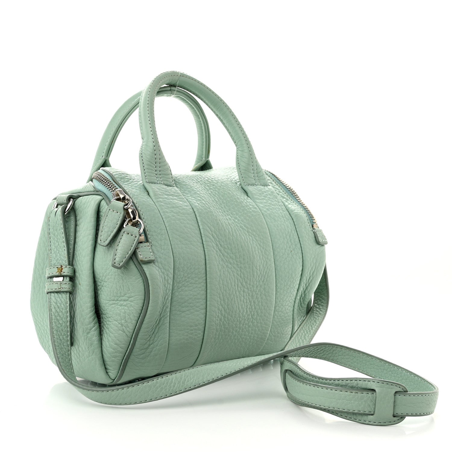 Alexander Wang Pebbled Lambskin Mini Rockie Peppermint Silver Hardware 3 of 13