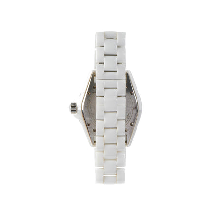 Chanel Stainless Steel Ceramic Diamond 38mm J12 Automatic Watch White 4 of 7