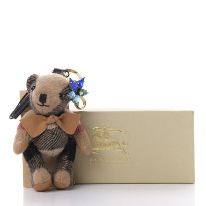 Burberry Crystal Cashmere House Check Thomas Bear Bag Charm Camel 5 of 5
