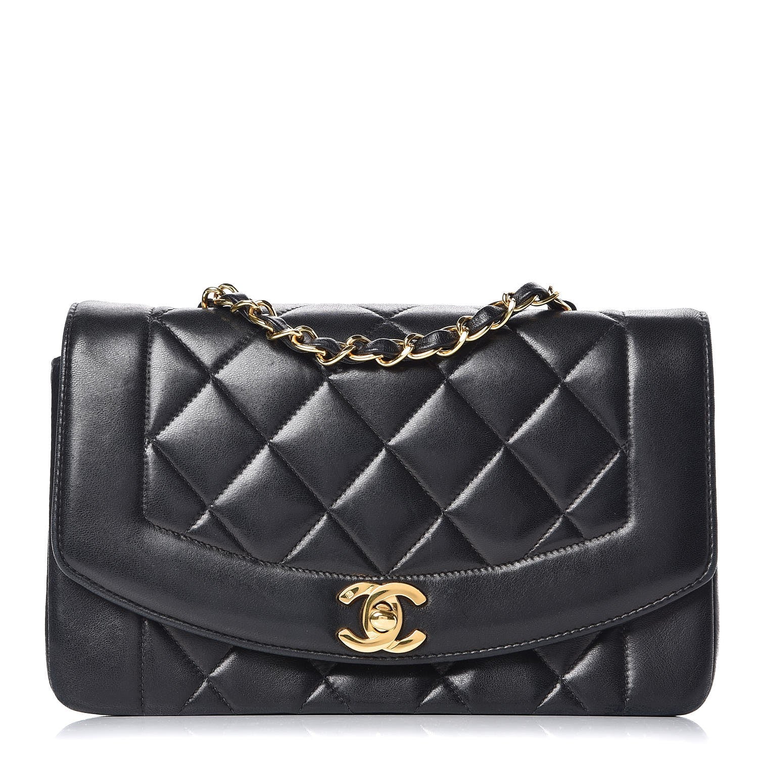 Chanel Lambskin Quilted Small Single Flap Black 1 of 16