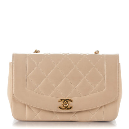Chanel Lambskin Quilted Small Single Flap Beige 1 of 8
