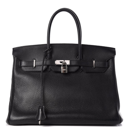Hermes Taurillon Clemence Birkin 35 Black 1 of 32