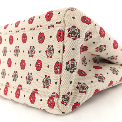 Miu Miu Jacquard Flower Print Tote Red Multicolor 10 of 10