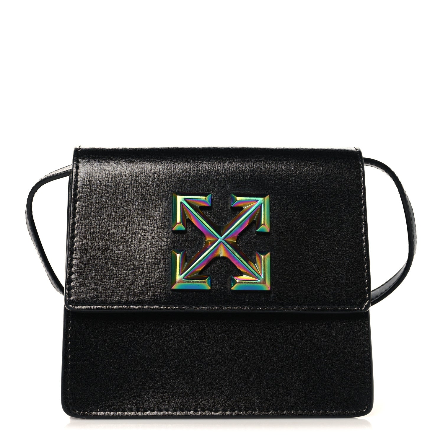 Off-White Calfskin Jitney 0.7 Belt Bag Crossbody Black 1 of 10