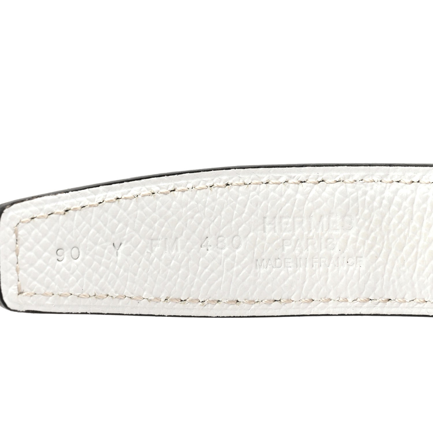 Hermes Swift Epsom Reversible Belt Strap 90 36 Etoupe White 3 of 5