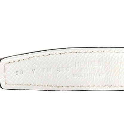 Hermes Swift Epsom Reversible Belt Strap 90 36 Etoupe White 3 of 5