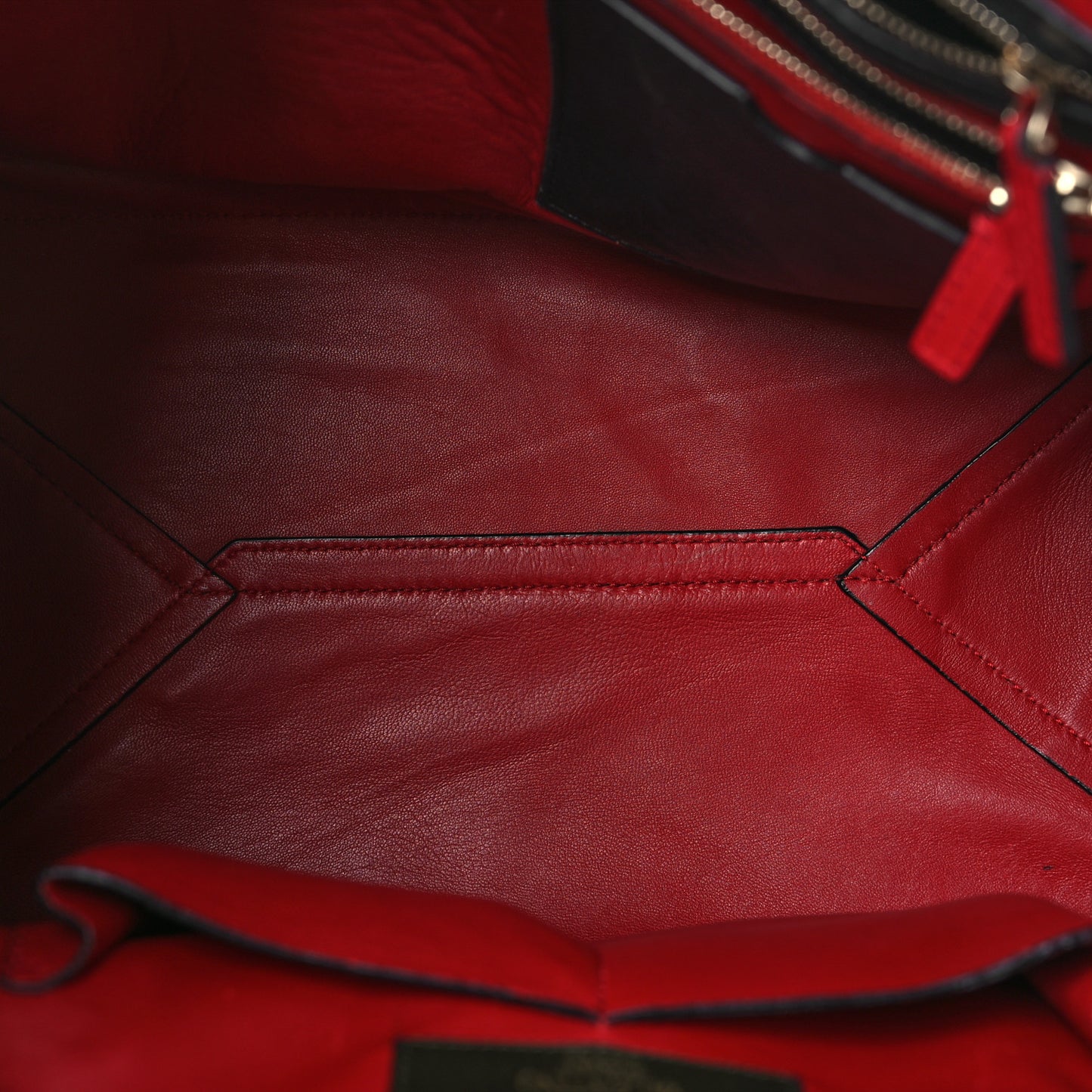 Nappa Canvas Camouflage Medium Rockstud Soft Tote Red