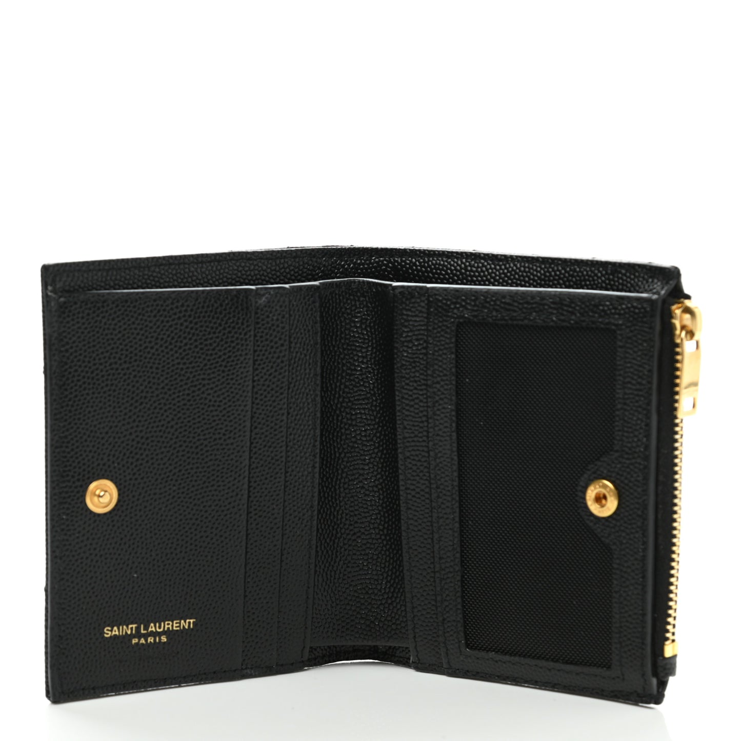 Grain De Poudre Matelasse Chevron Monogram Zipped Card Case Black