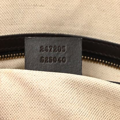 Gucci Monogram Selleria Calfskin Vintage Web Medium Boston Beige Ebony Cocoa 7 of 21