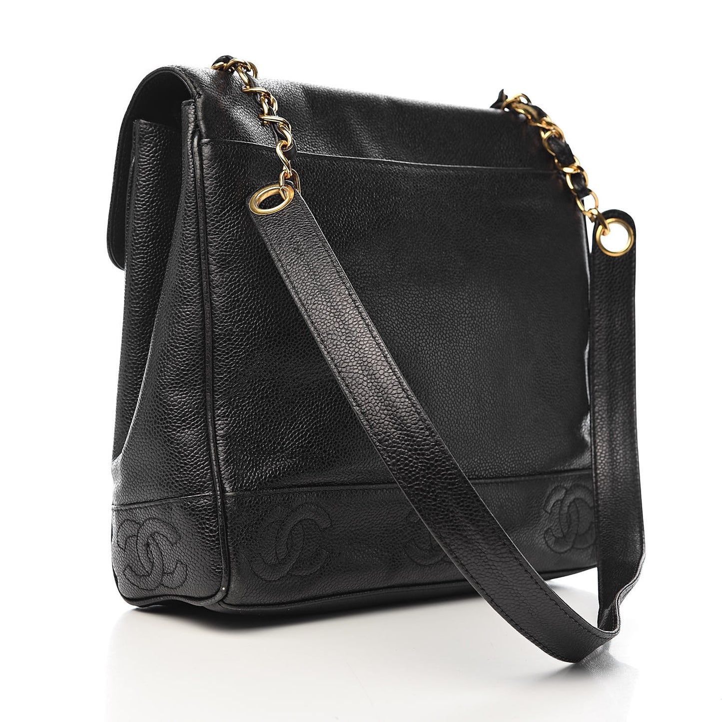 Caviar CC Shoulder Bag Black