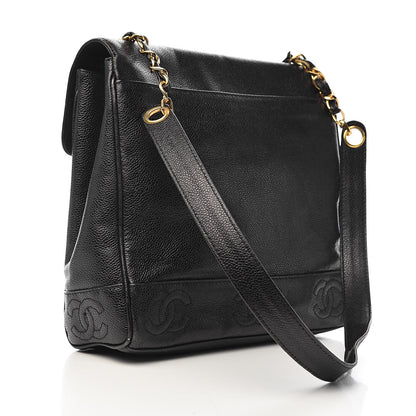 Chanel Caviar CC Shoulder Bag Black 3 of 10