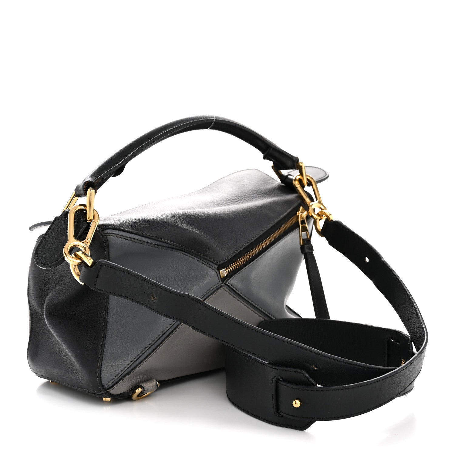 Loewe Calfskin Small Puzzle Bag Grey Multitone 3 of 15
