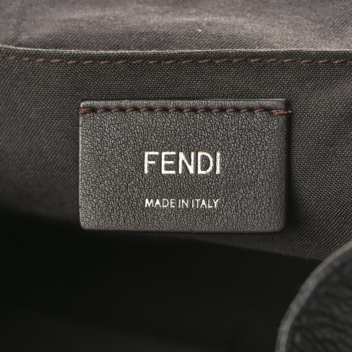 Vitello Cruise Bi-Color FF 1974 Embossed F is Fendi Drawstring Backpack Black Fragola Maya
